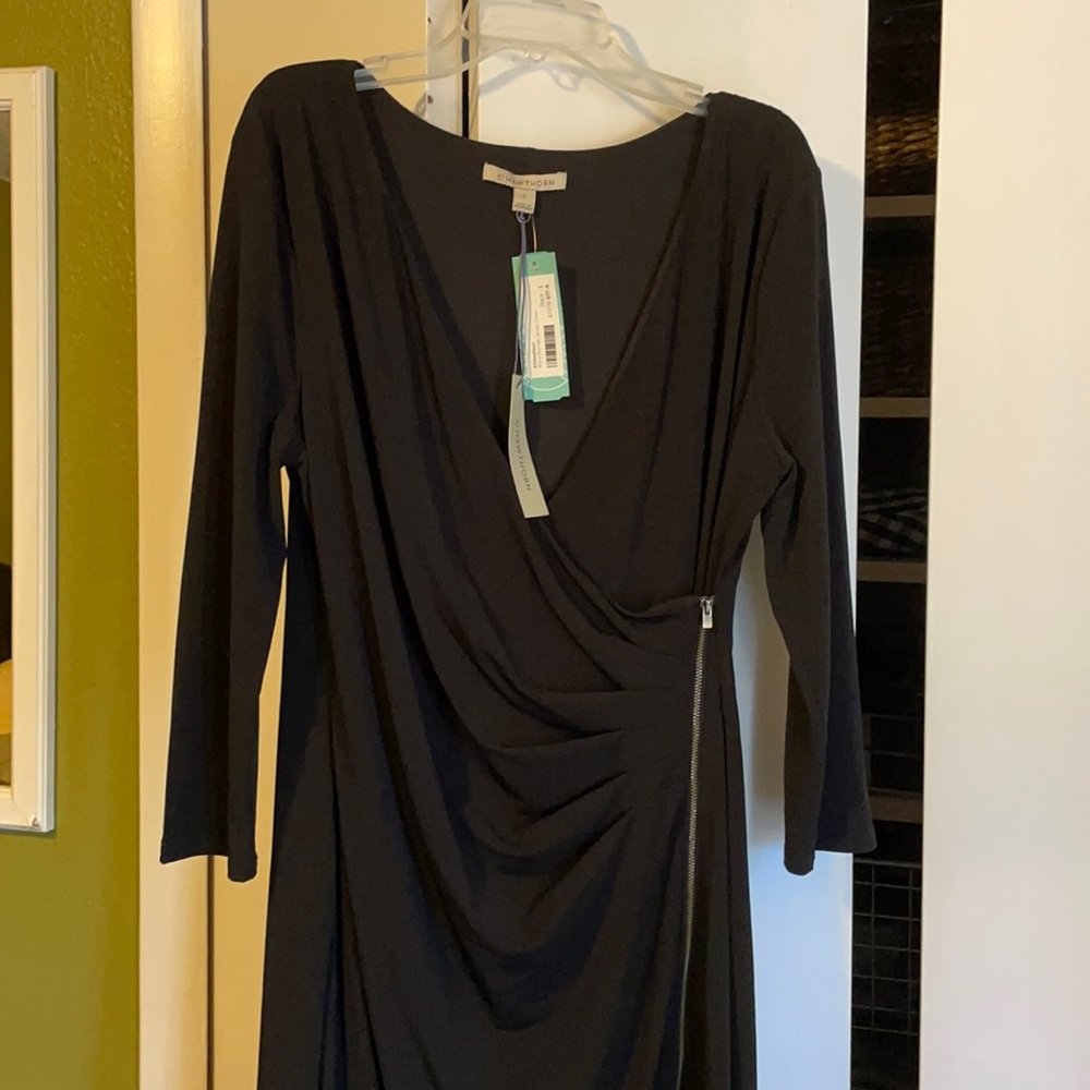 Little Black Dress w/ sassy side zipper, size L